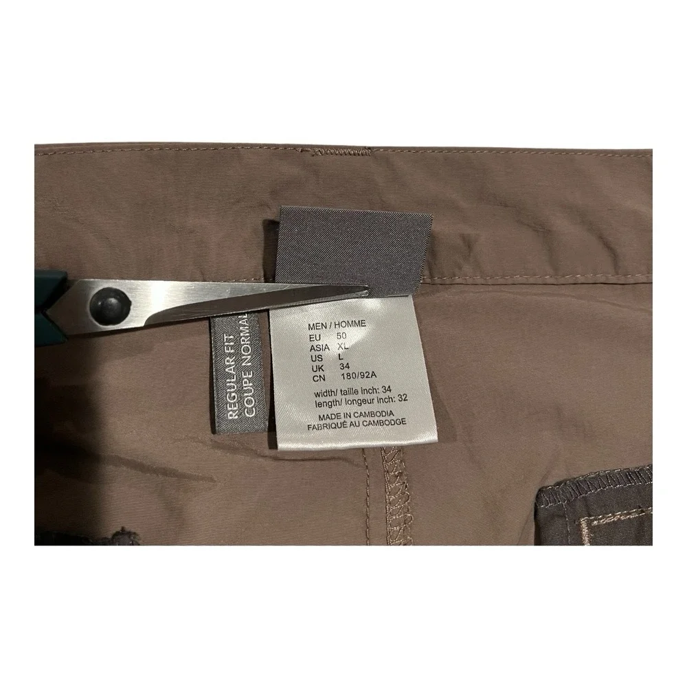 Jack Wolfskin Regular Fit Coupe Normale Pants Men's Size‎ Large Brown